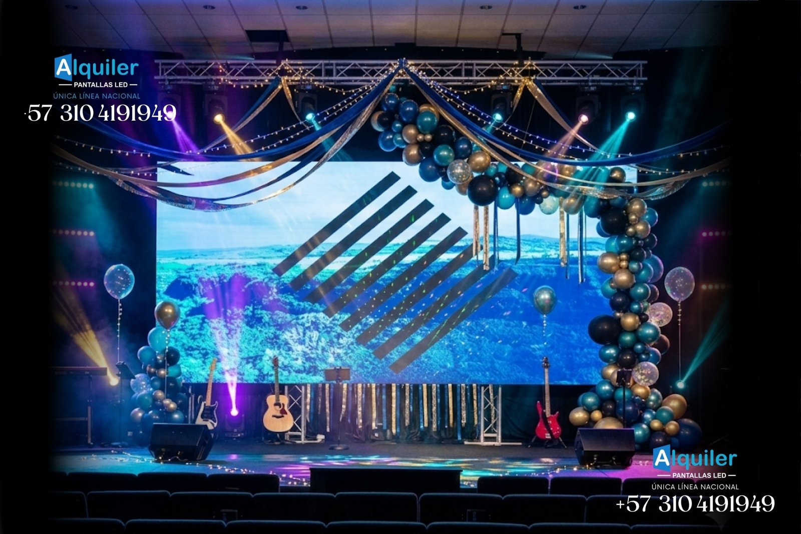 Pantalla LED gran formato para conciertos y eventos culturales