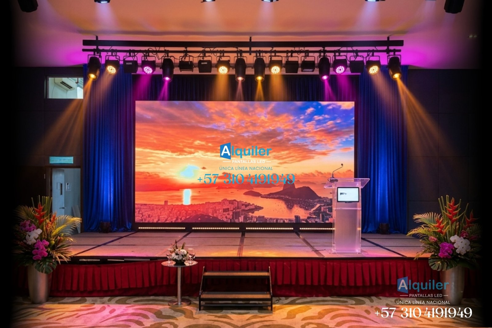 Pantalla LED gigante para bodas, fiestas de 15 años y eventos sociales