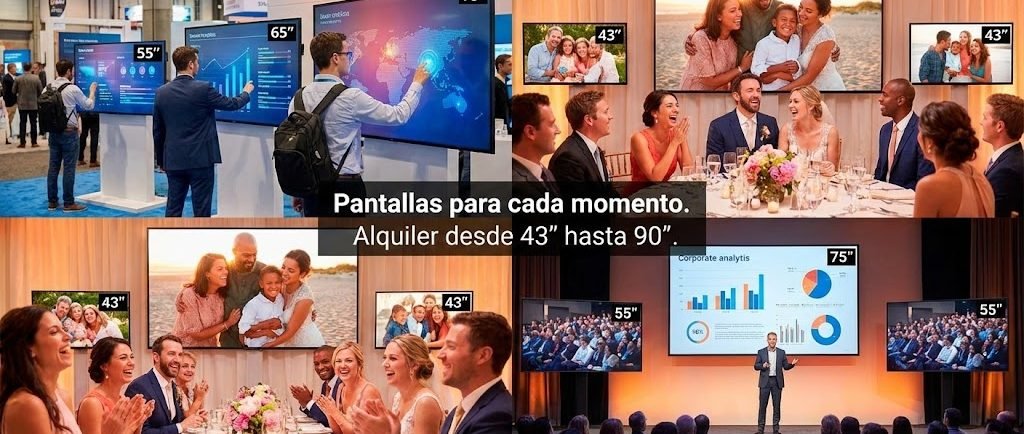 Alquiler de Pantallas de TV Profesionales para Eventos